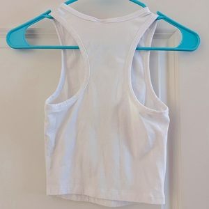 White racerback crop top tank top size xsmall